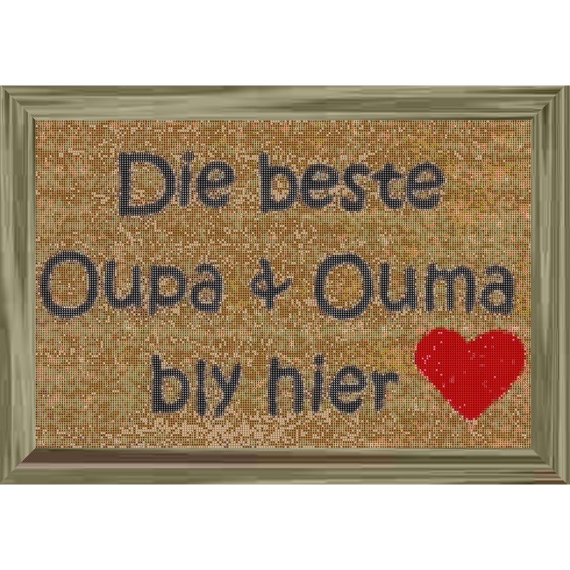 Die beste Ouma en Oupa 40x60cm with Frame