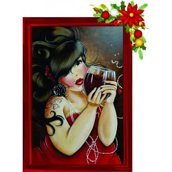 Fat Lady Wine 40x60cm with...