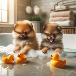 Toy Pom Bathing