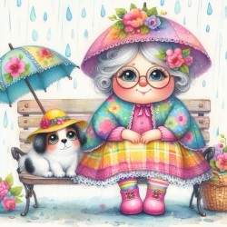 Old lady rain