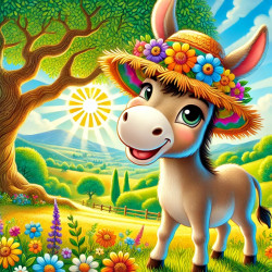 Cute Donkey 45x45