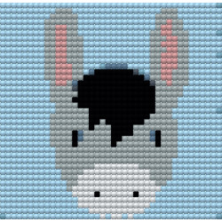 Donkey Face Blue