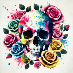 Roses Skull