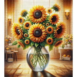 Sunflower in Pot 35x35cm