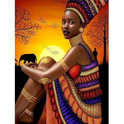 African Lady with Elephant...