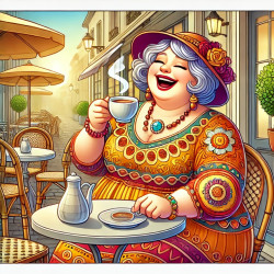 Fat lady coffee shop