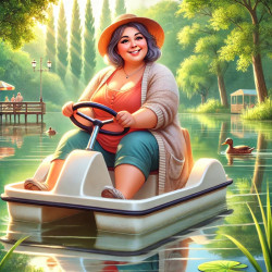 Fat lady paddleboat