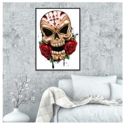 Skull with Rose