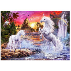 Unicorn and waterfall